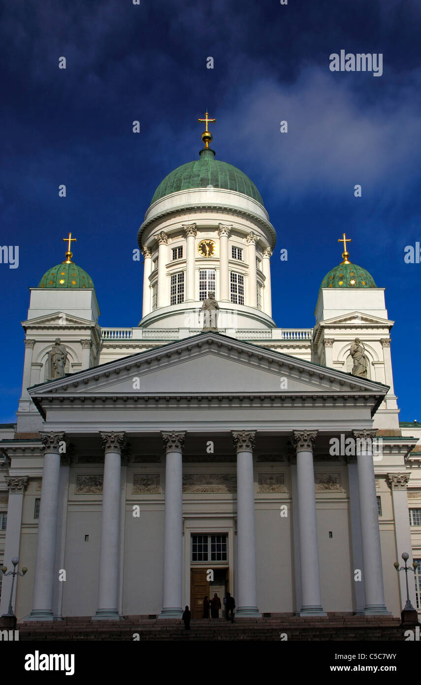Helsinki Cattedrale Luterana, Helsinki, Finlandia Foto Stock