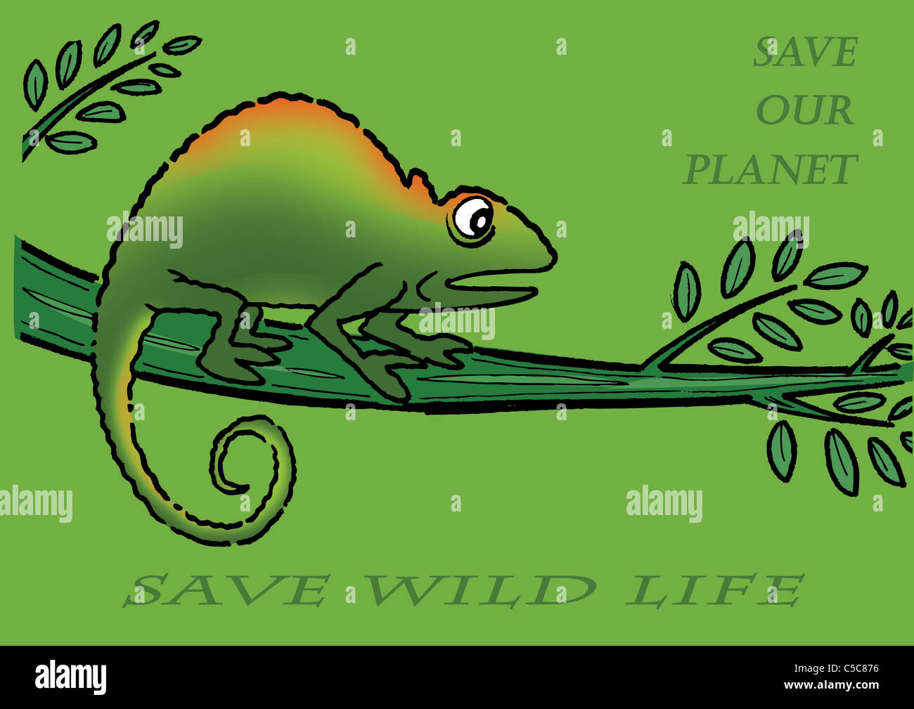 Salvare il nostro pianeta salva la vita selvatica Foto Stock