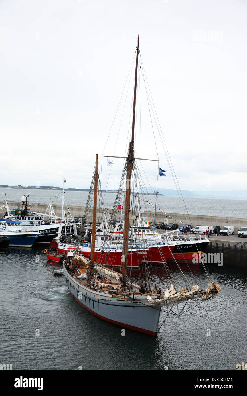 Tall Ship Irene di Bridgwater Clogherhead Porto Co. Louth Irlanda Foto Stock