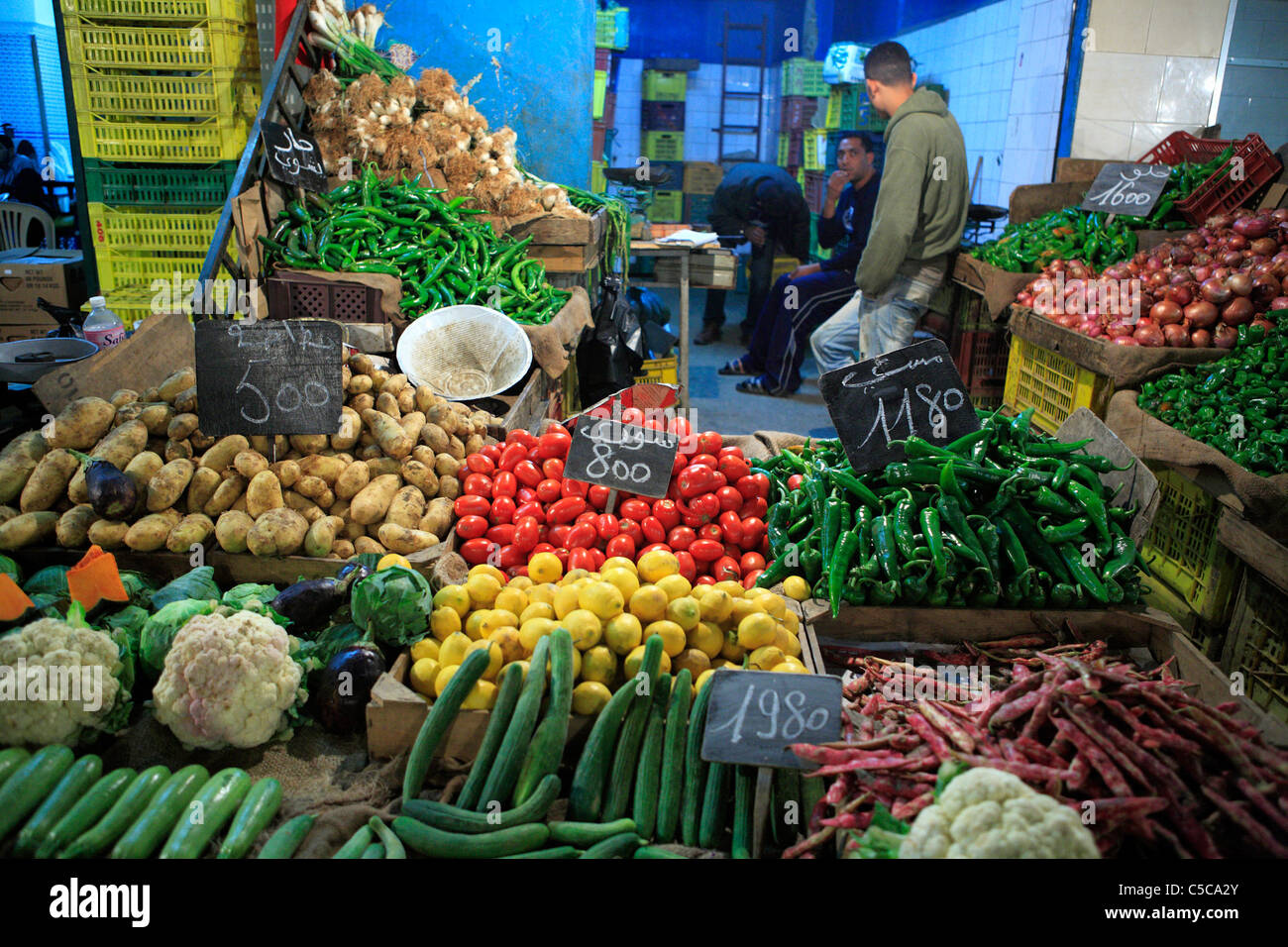 Street Market, Tunisi, Tunisia Foto Stock
