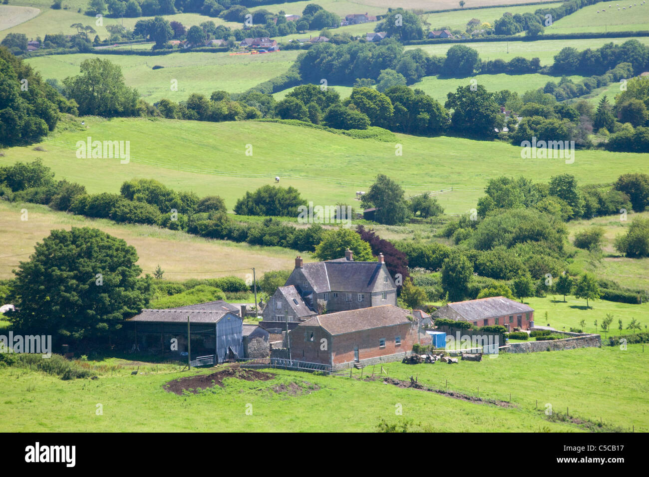 Fattoria rurale vicino a Shaftesbury Dorset, Inghilterra Foto Stock