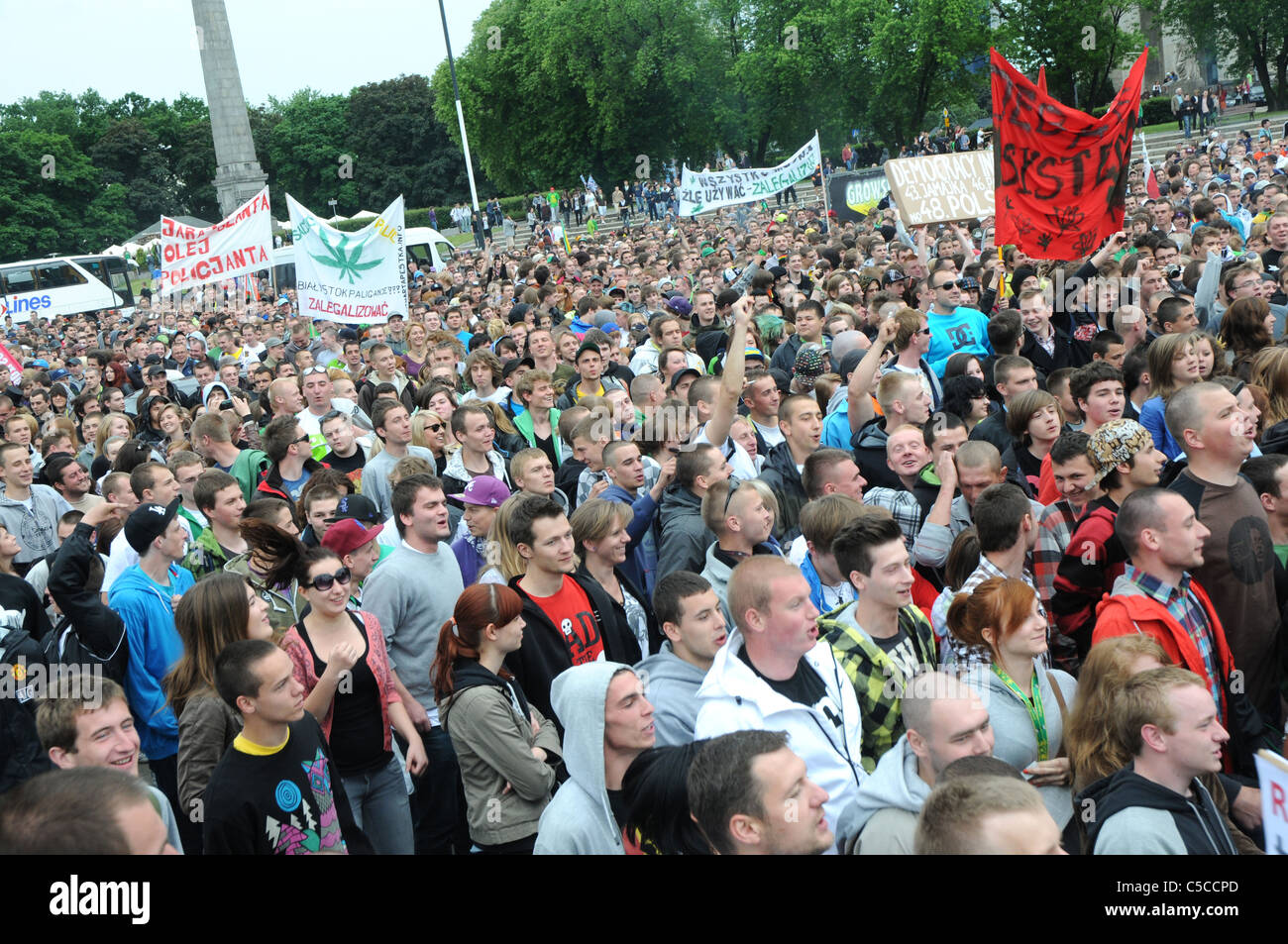 28.05.2011 Legalizzatela - rally per la cannabis droghe leggere (marihuana, hash) legalizzazione a Varsavia, Polonia Foto Stock