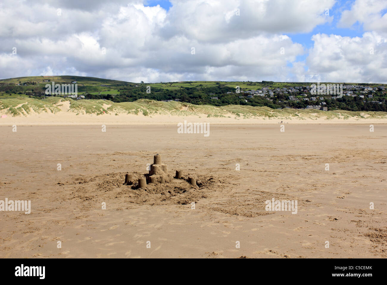 La spiaggia a Harlech, Gwynedd, NW Wales UK. Foto Stock