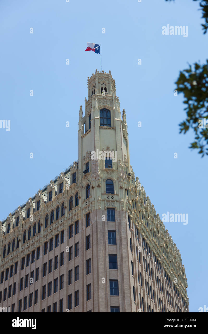 La torre della Emily Morgan Hotel accanto all'Alamo in San Antonio, Texas in America del Nord Foto Stock