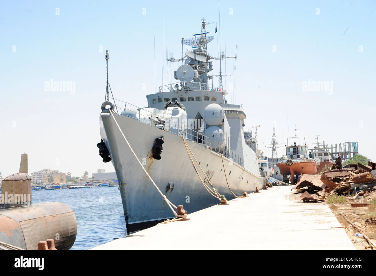 KONI fregate della classe Al Hani di Libia scafo n. 212 Foto Stock