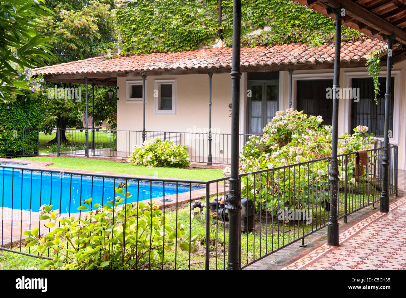 Estancia El Ombu, San Antonio de Areco, Provincia di Buenos Aires, Argentina Foto Stock