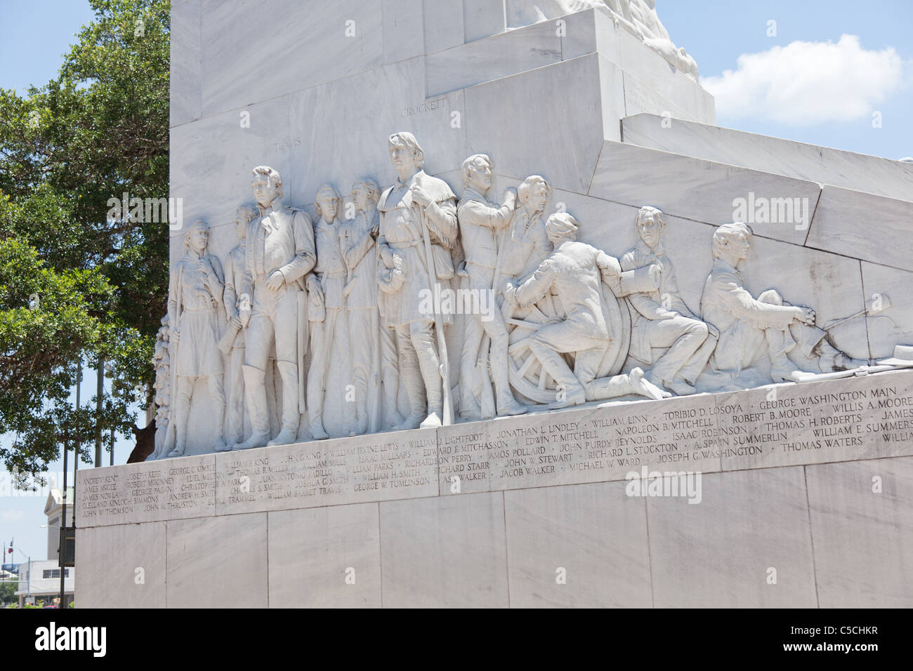 Alamo Centaph, lo spirito di sacrificio di fronte al San Antonio, Texas monumento Foto Stock