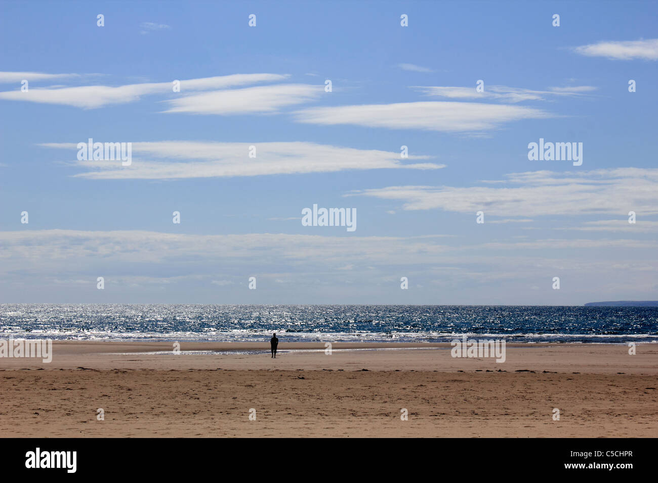 La spiaggia a Harlech, Gwynedd, NW Wales UK. Foto Stock