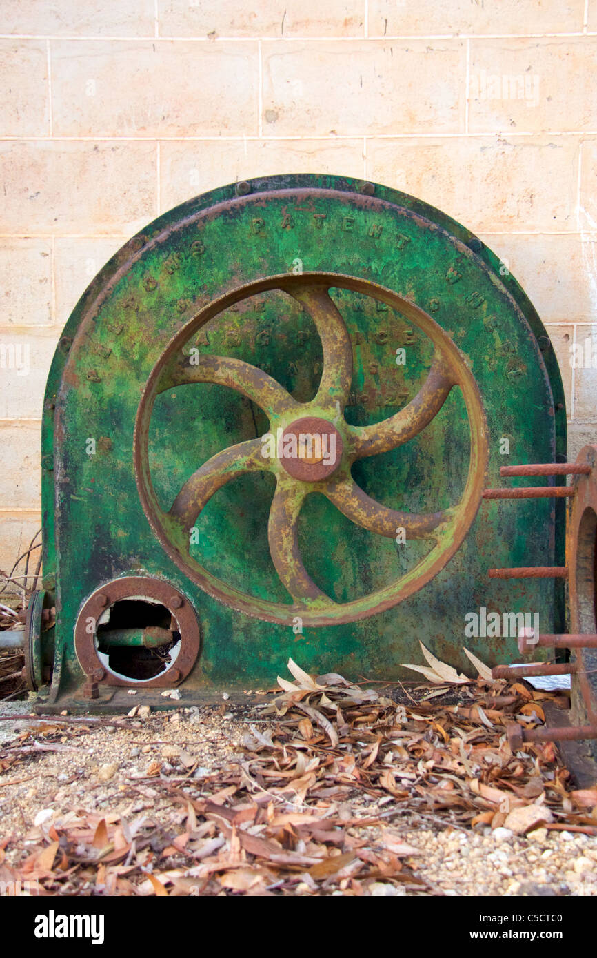 Verde vibrante ruota della valvola Foto Stock