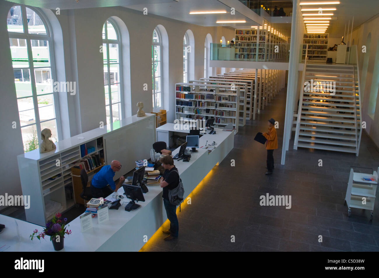 Biblioteca Universitaria building interior Universiteitskwartier distretto della città di Utrecht nei Paesi Bassi in Europa Foto Stock