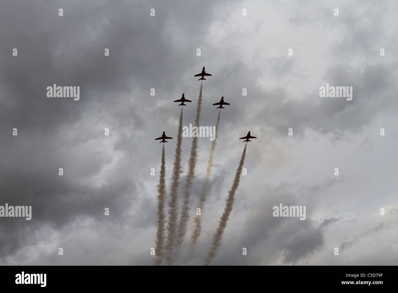 Le frecce rosse a mettere su un display al Royal International Air Tattoo di Fairford. Foto Stock