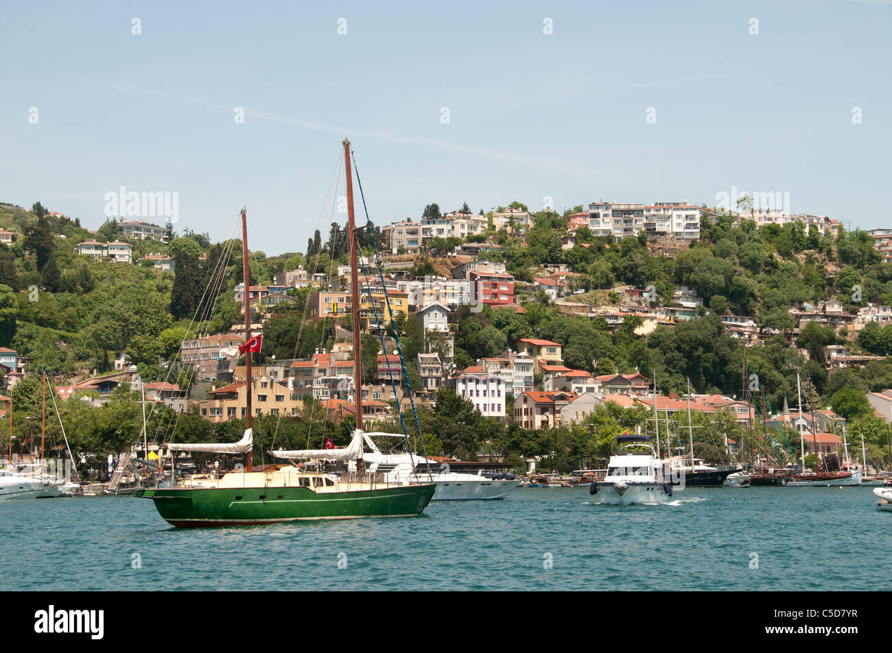 Istanbul Turchia Bosforo Bosforo turco in barca Foto Stock