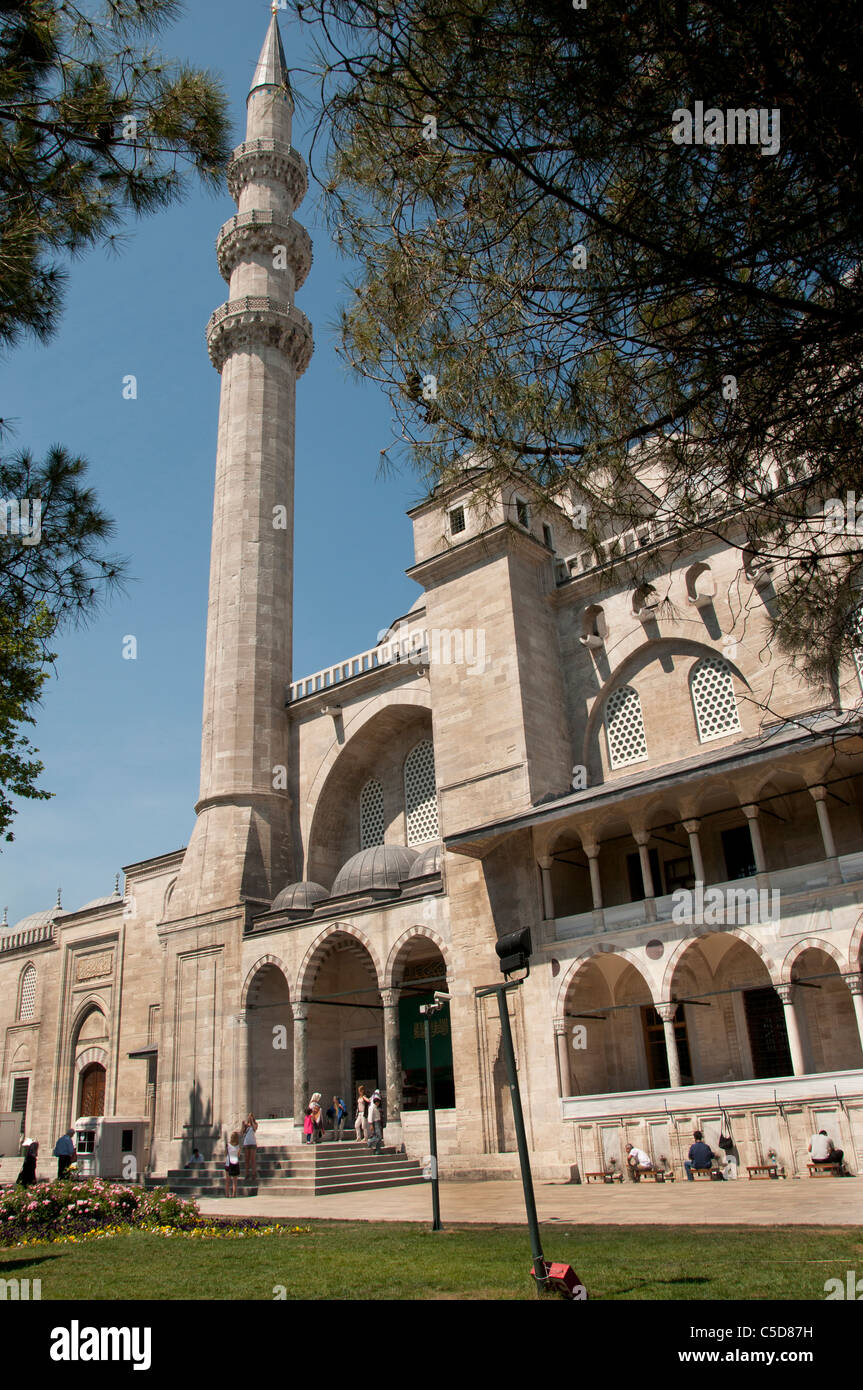 Istanbul Turchia la Moschea di Suleymaniye Camii musulmano Foto Stock
