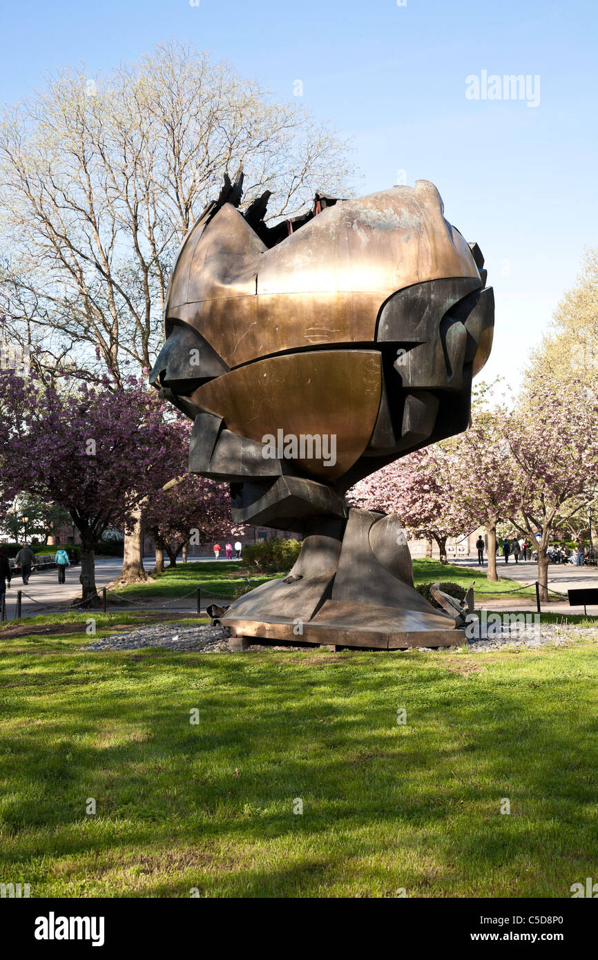 World Trade Center Fritz Koenig Sfera, Battery Park, New York Foto Stock