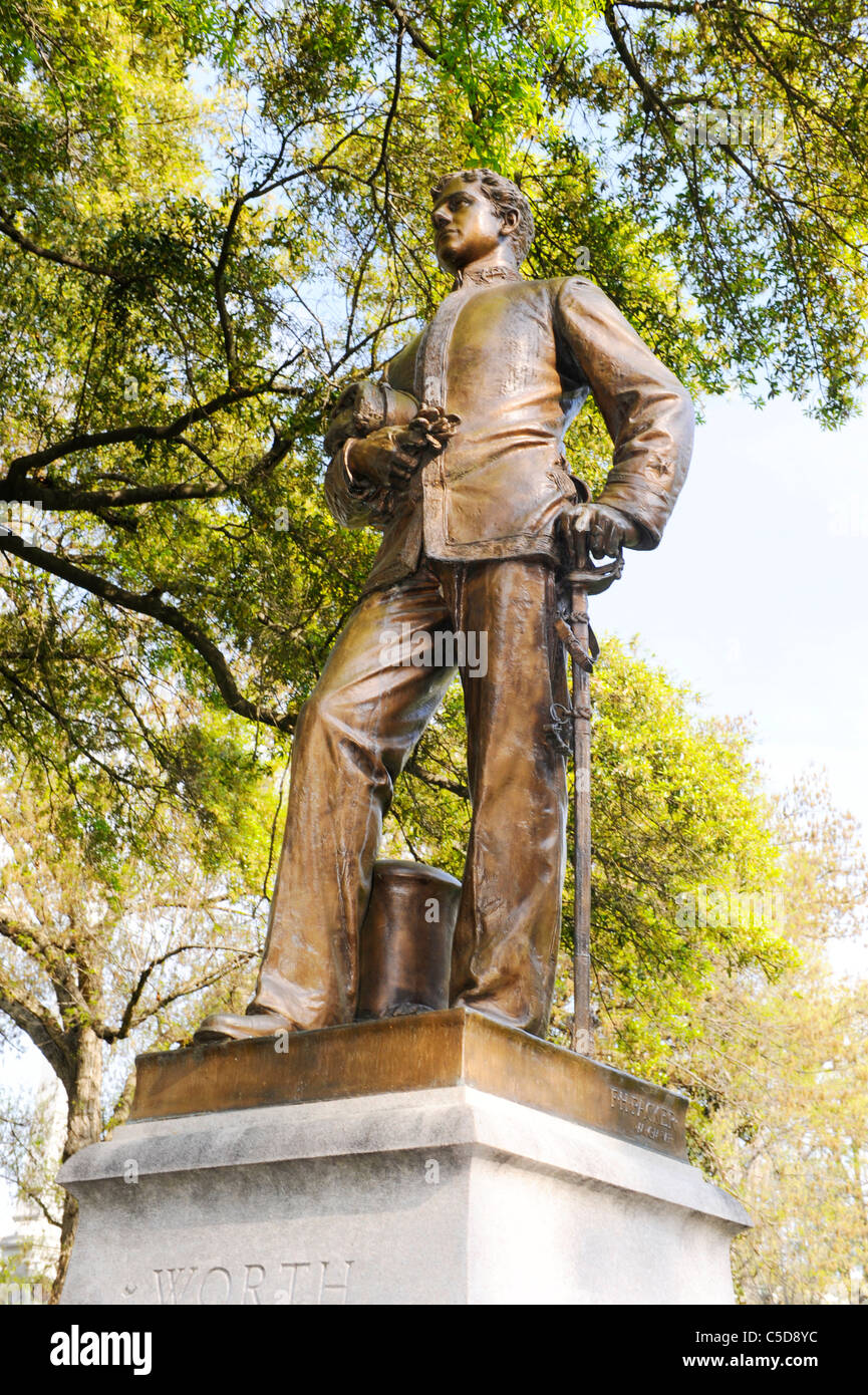 Monumento a vale la pena Bagley Ensign presso lo State Capitol Building a Raleigh North Carolina Foto Stock