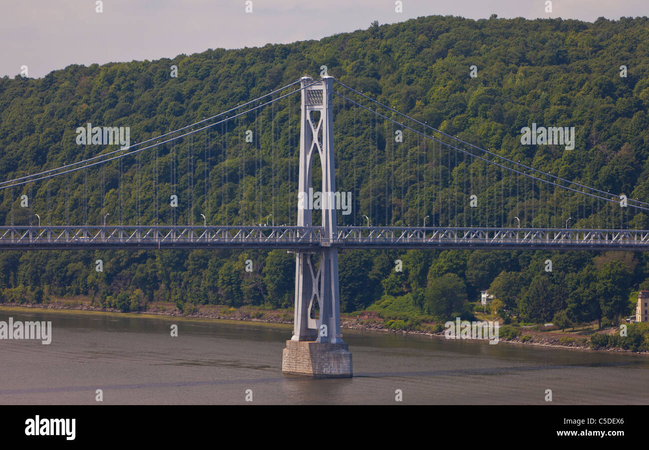 POUGHKEEPSIE, NEW YORK, Stati Uniti d'America - Mid-Hudson ponte sul fiume Hudson. Foto Stock
