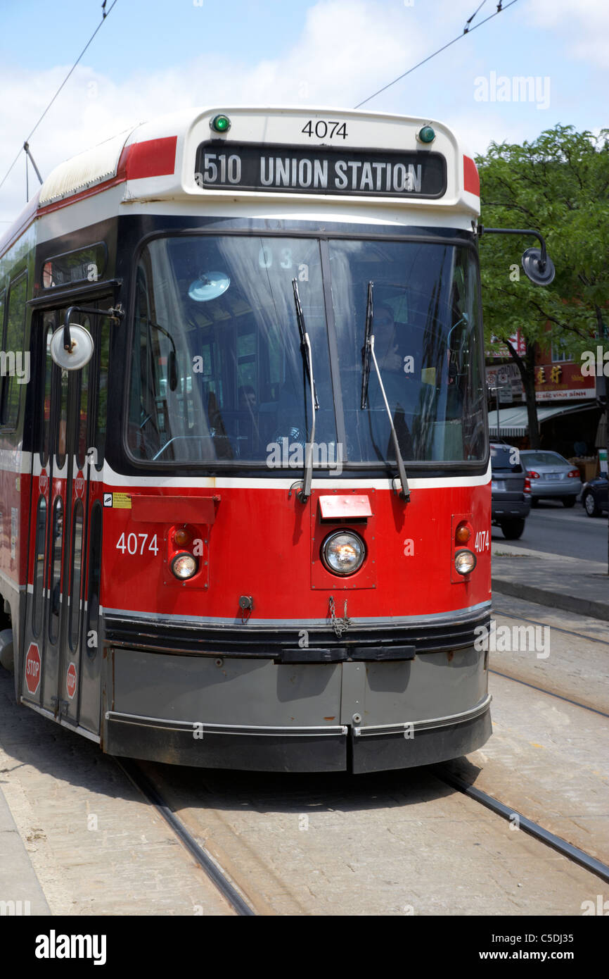 Toronto transit system ttc tram ontario canada Foto Stock