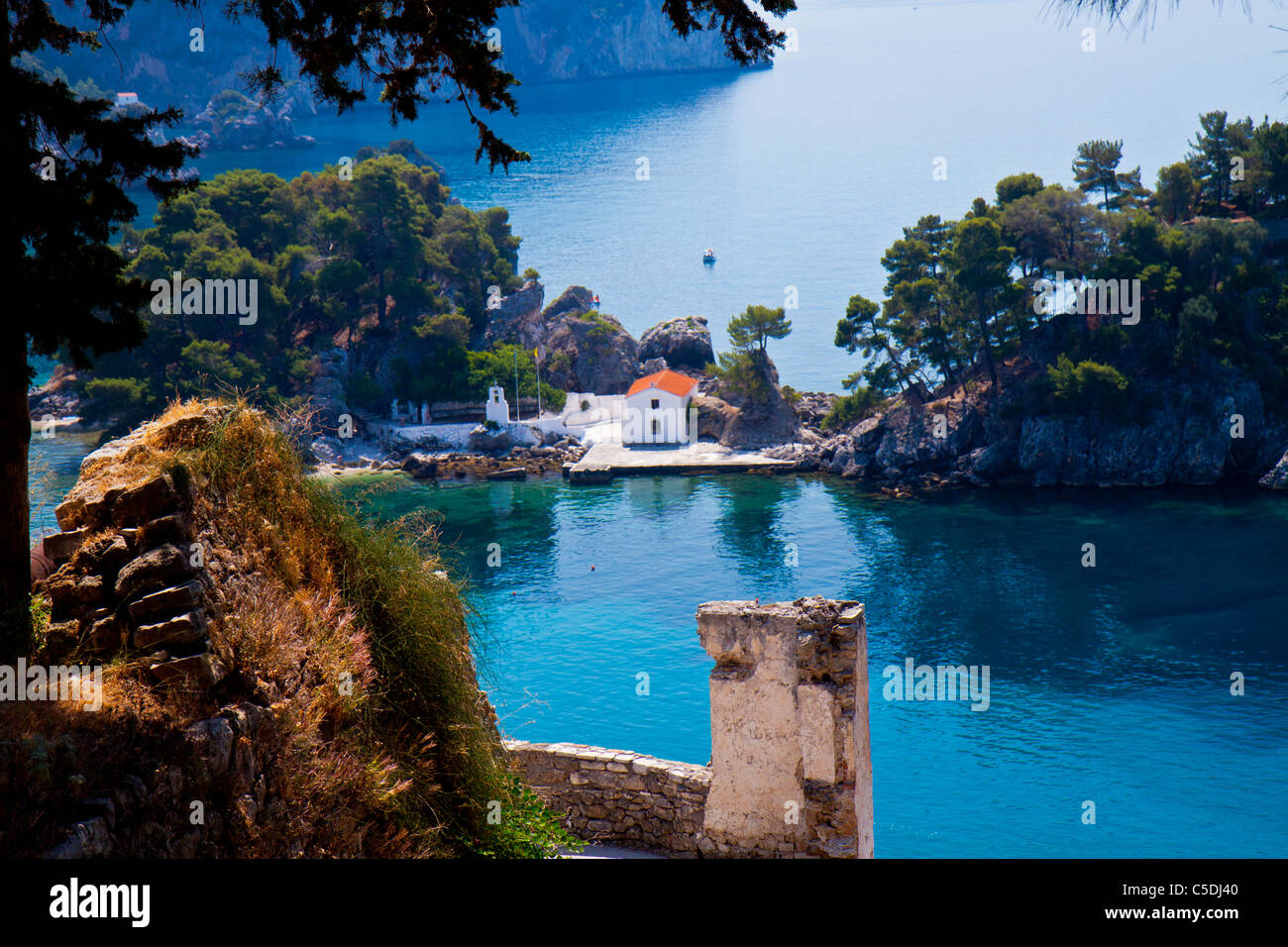 Parga Grecia Foto Stock