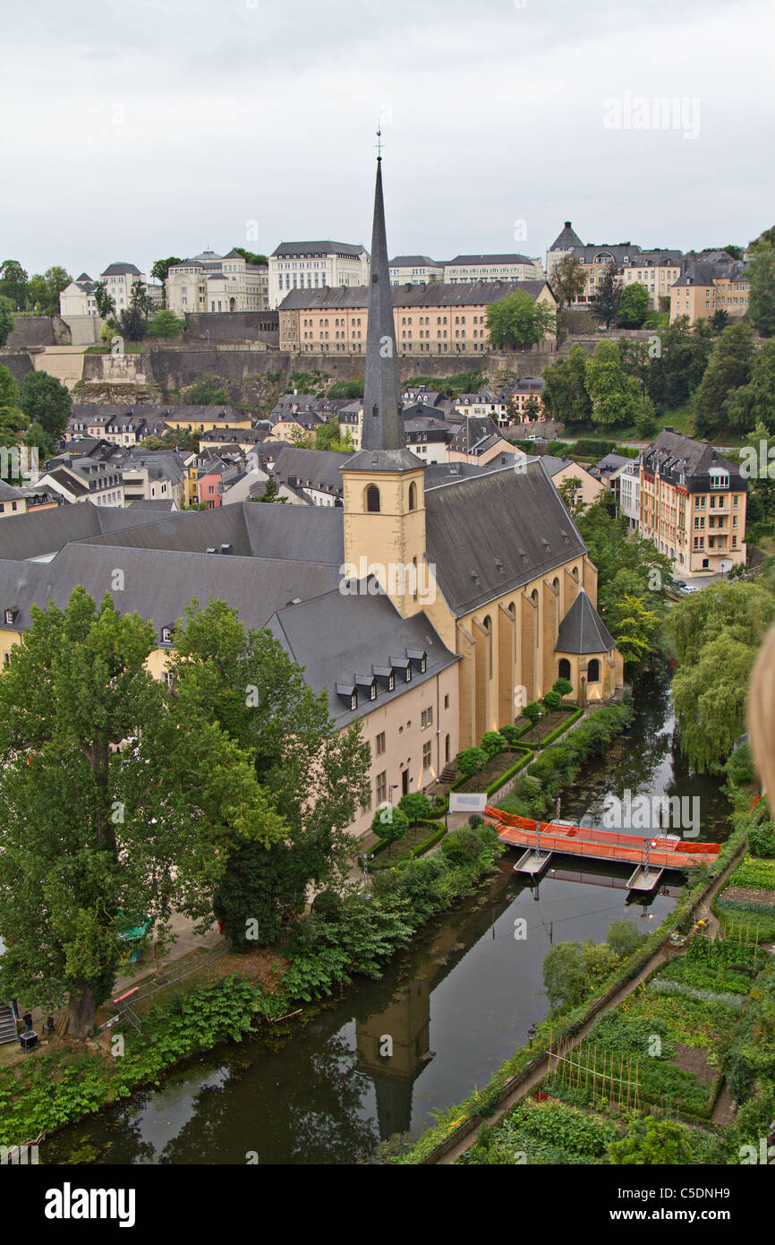 St Jean Baptiste chiesa in Lussemburgo Foto Stock