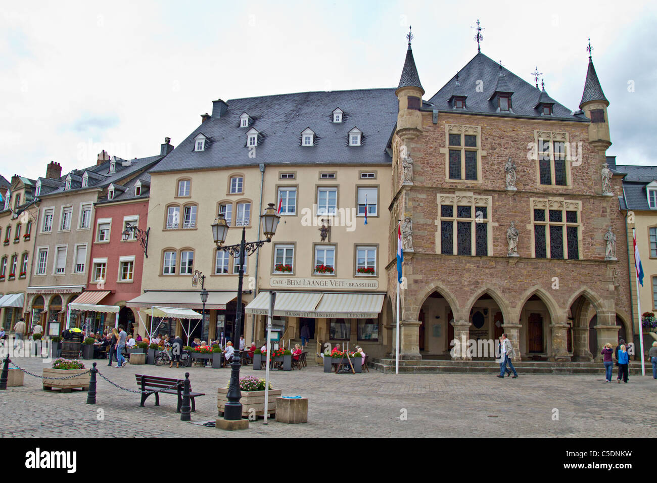 Place du Marche a Echternach, Lussemburgo Foto Stock