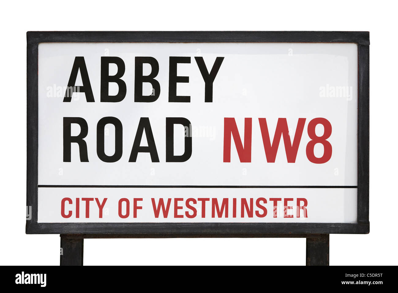 Abbey Road Sign, London, England, Regno Unito Foto Stock