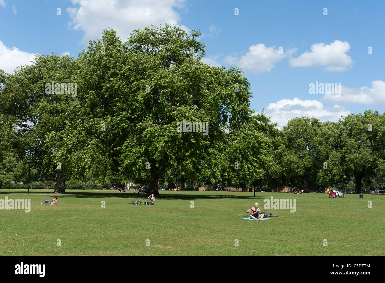 I campi di Londra a Hackney, Regno Unito Foto Stock