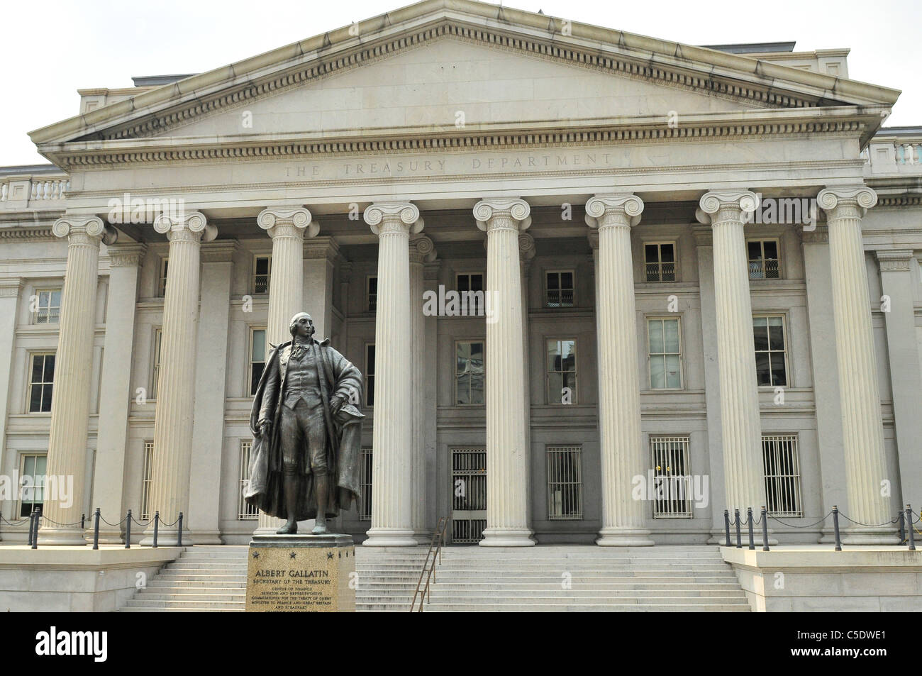 Il Ministero del Tesoro a Washington D.C., noto anche come Stati Uniti Dipartimento del Tesoro, è una Pietra Miliare Storica Nazionale Foto Stock