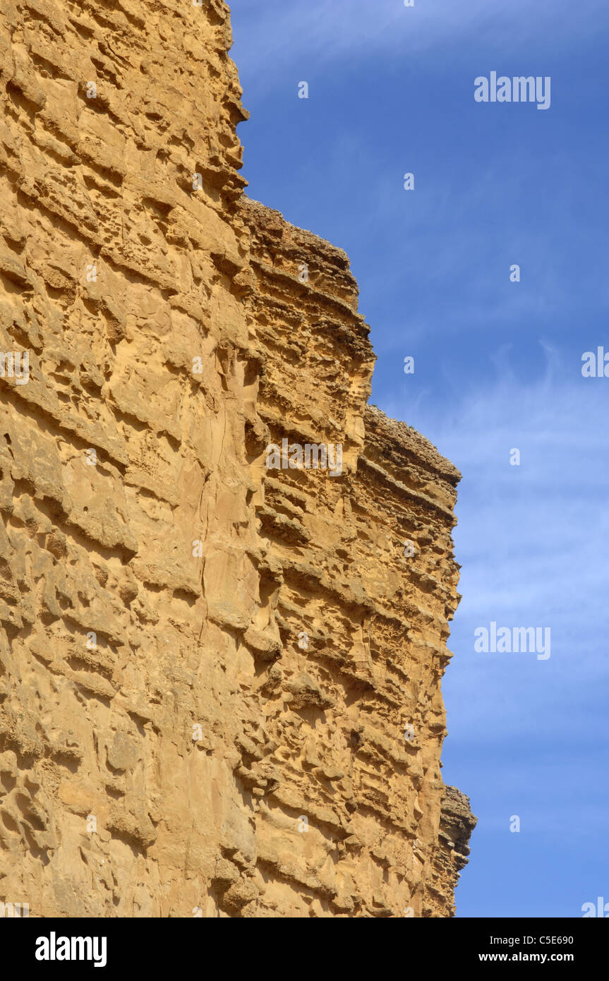 Scogliere di arenaria, West Bay, Dorset, GB. Foto Stock
