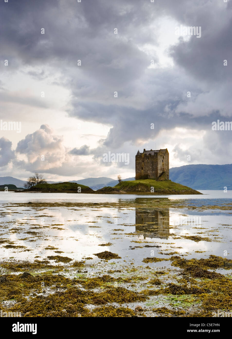 Castle Stalker, Argyll, Scotland, Regno Unito Foto Stock