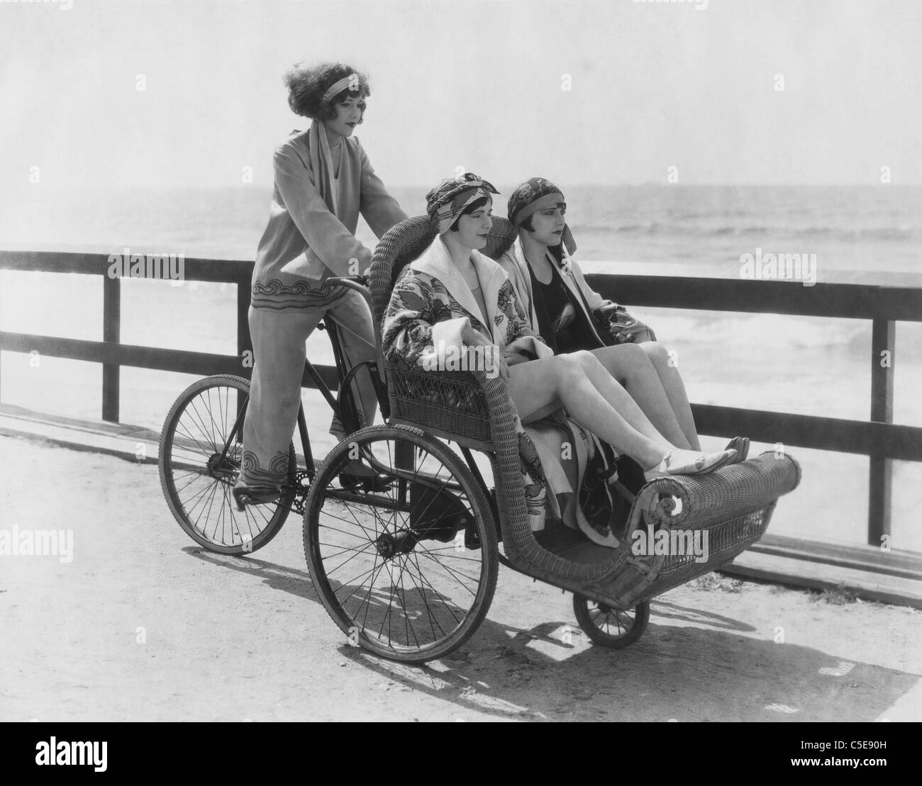 Bicicletta costruita per tre Foto Stock