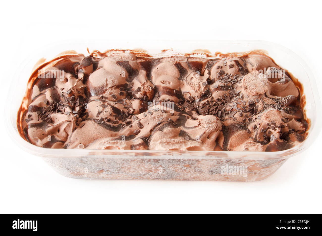 Una scatola di gelato al cioccolato Foto Stock