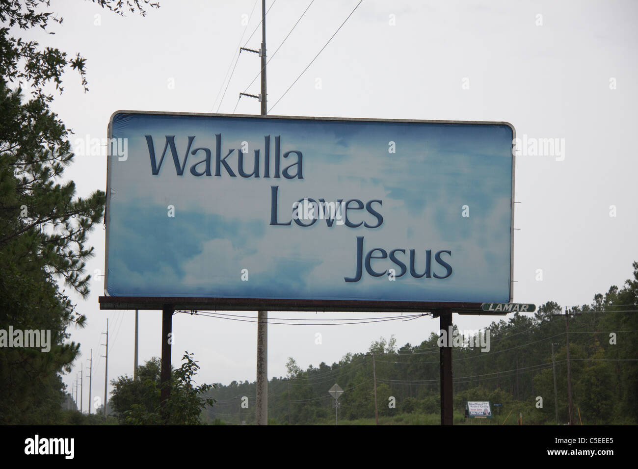 Tabellone religiosa in Florida Foto Stock