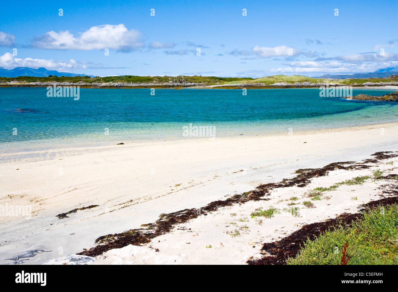 Il Silver Sands di Morar a Traigh vicino Portnaluchaig;Arisaig;Scozia Foto Stock