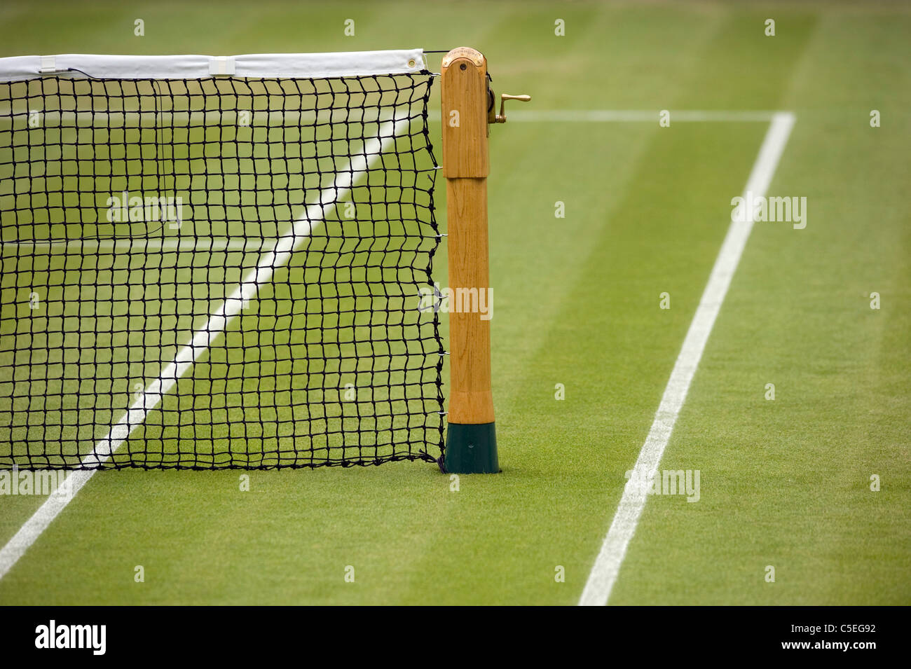 Post e net sul Centre Court durante il 2011 Wimbledon Tennis Championships Foto Stock