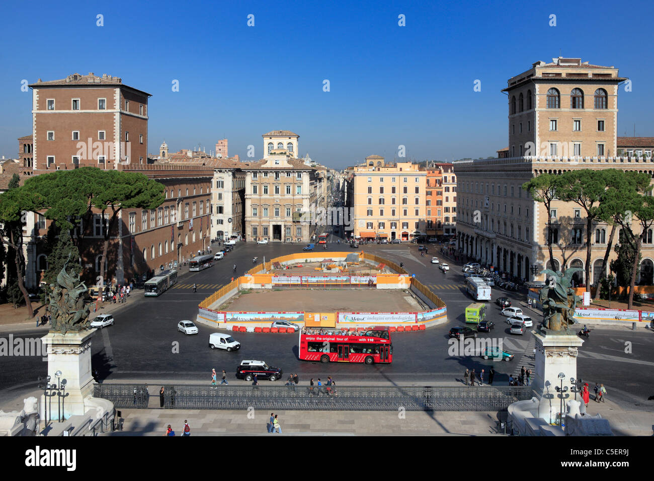Piazza Venezia, Roma, Italia Foto Stock