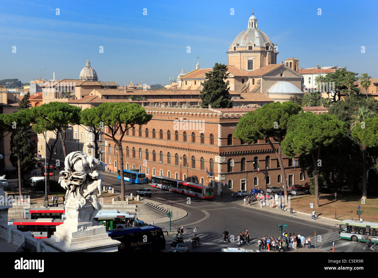 Piazza Venezia, Roma, Italia Foto Stock
