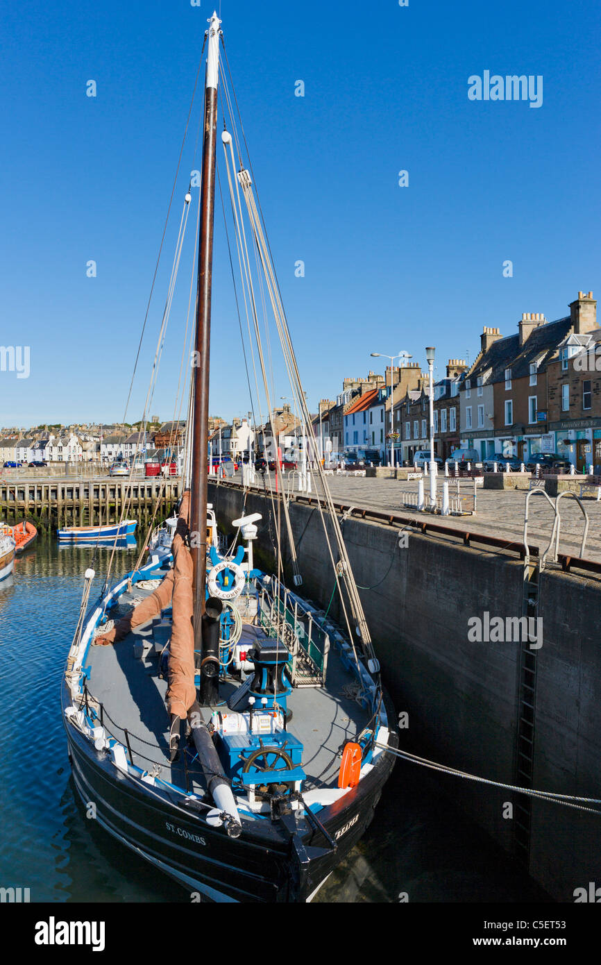 La storica Fife aringa drifter mietitore in Anstruther Harbour, East Neuk, Fife, Scozia, Regno Unito Foto Stock