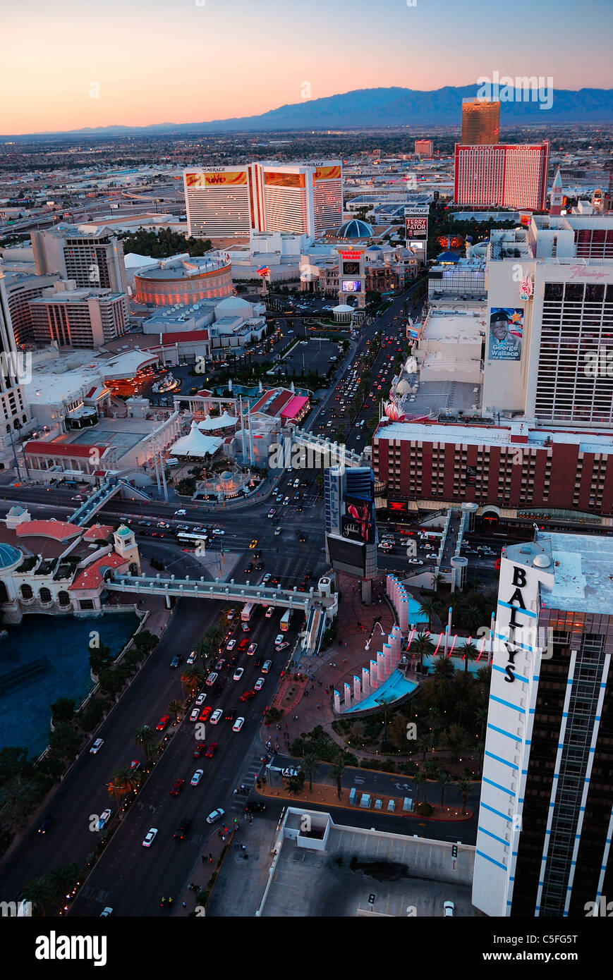 Architettura moderna a Las Vegas strip. Foto Stock