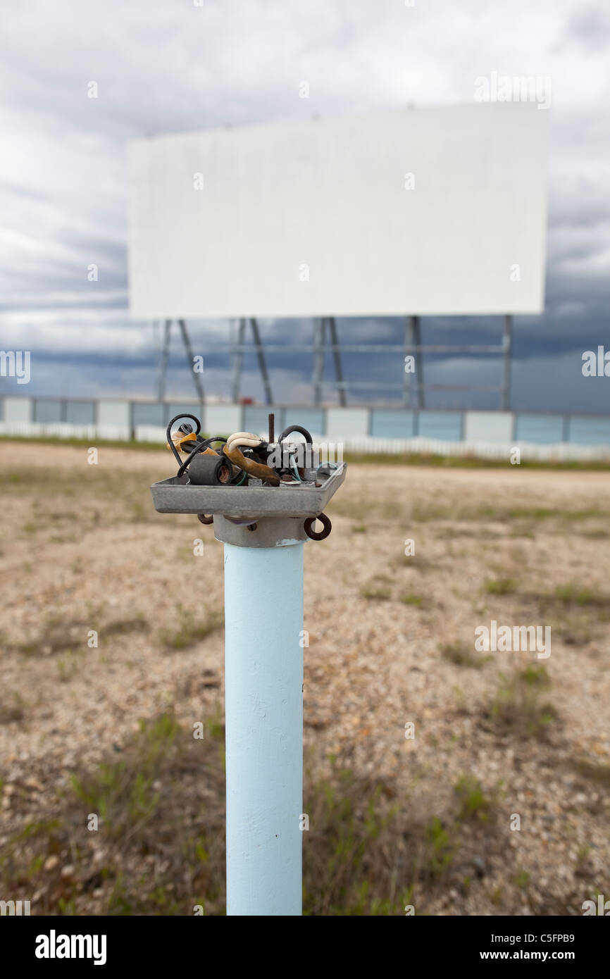 Abbandonato Drive-In movie theater. Winnipeg, Manitoba, Canada. Foto Stock
