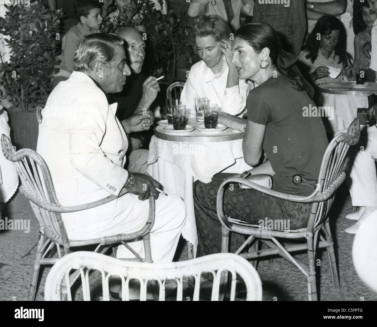 JACQUI Kennedy Onassis (1929-1994) a Roma circa 1970 Foto Stock