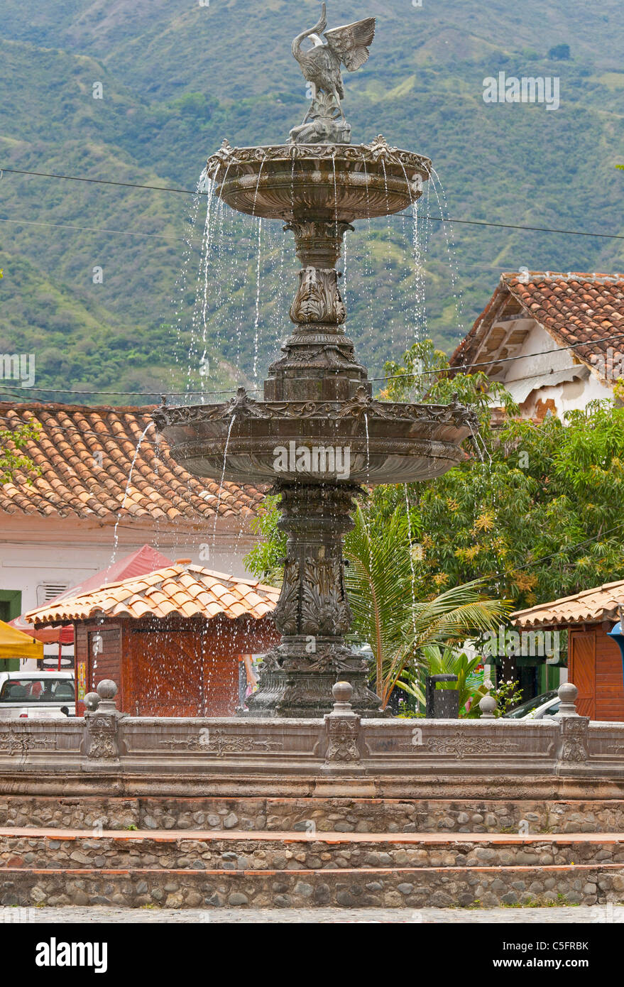 Plaza Mayor Juan de Corral Santa Fe de Antioquia, Colombia Foto Stock