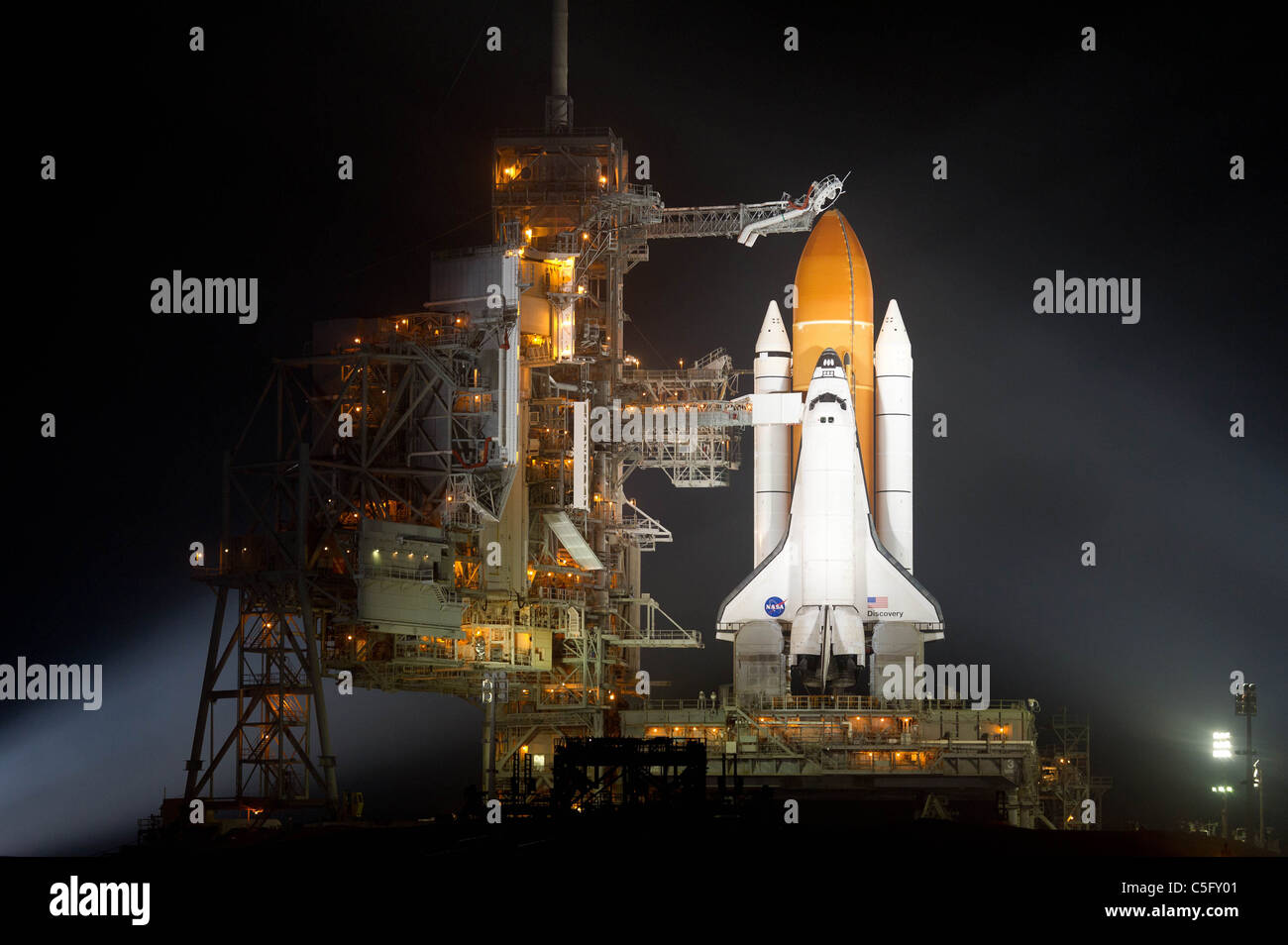 Lo Space Shuttle Discovery STS 133 pronto a lanciare il suo 39e finale volo 23 Febbraio 2011 Foto Stock