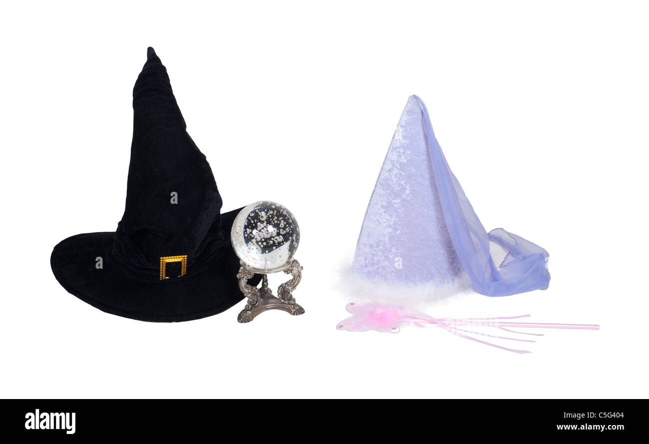 Buona strega e cattiva strega cappelli Foto Stock