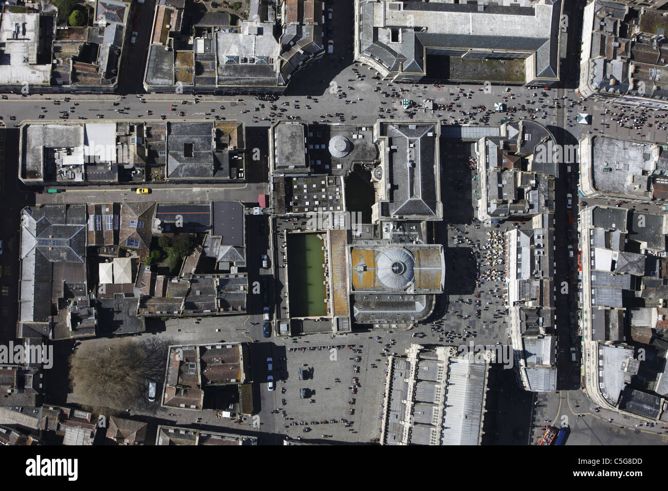 Vista aerea della città di Bath Foto Stock