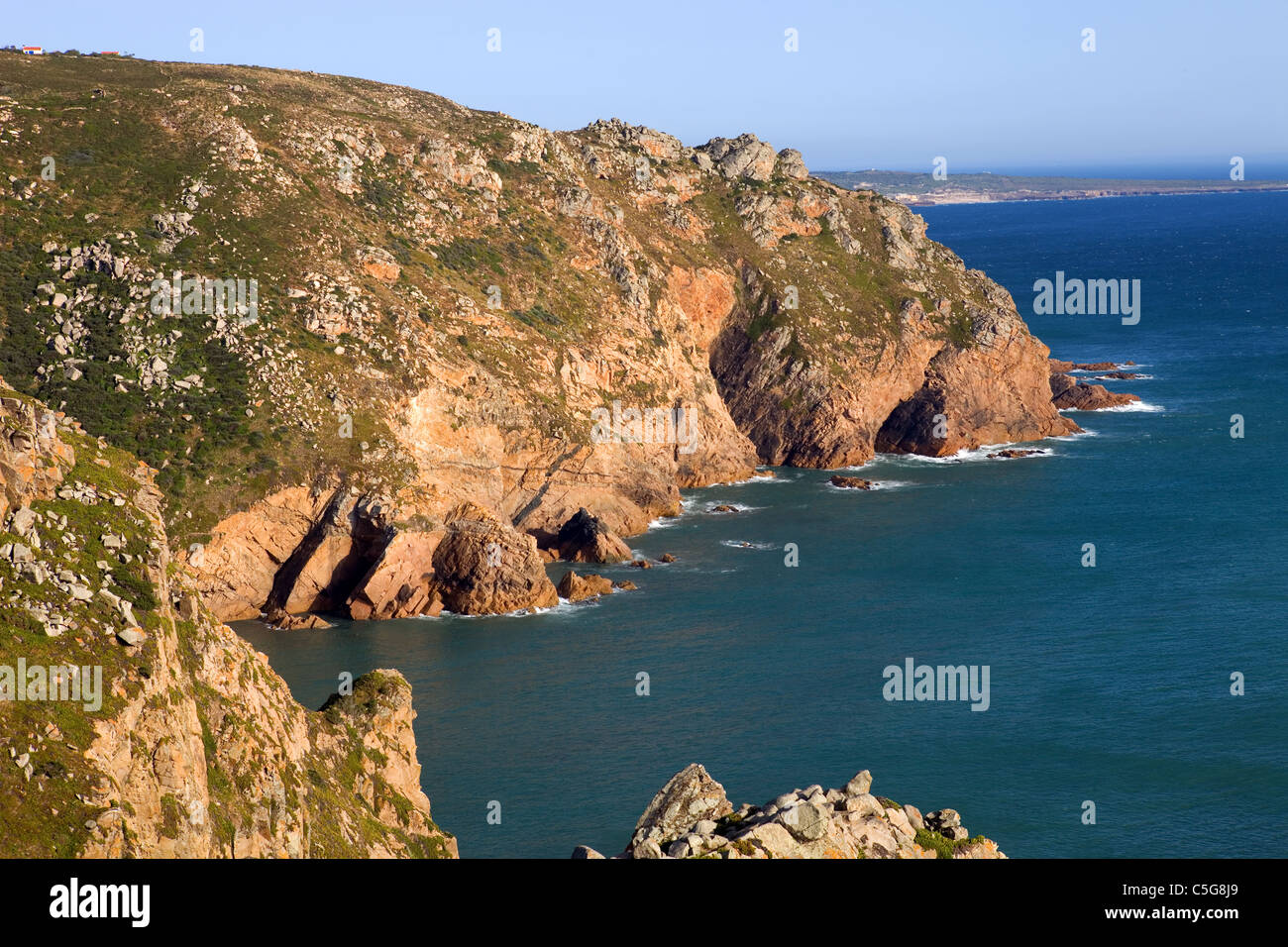 Cabo da Roca, wester punto d'Europa, Portogallo Foto Stock