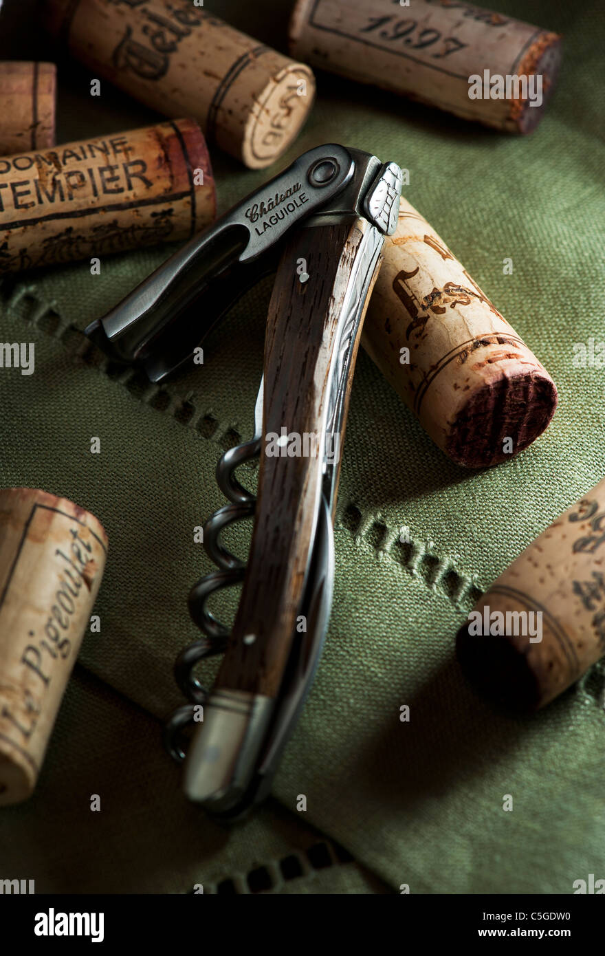 CHATEAU LAGUIOLE cavatappi e tappi Foto Stock
