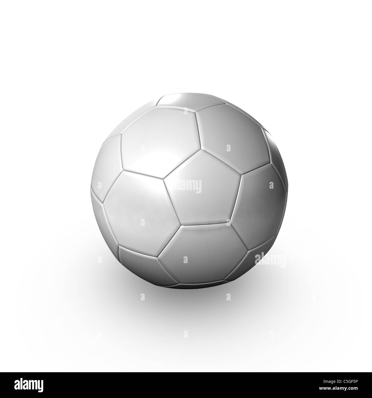 Un Soccer / Foot-Ball giacente su un sfondo pulito Foto Stock