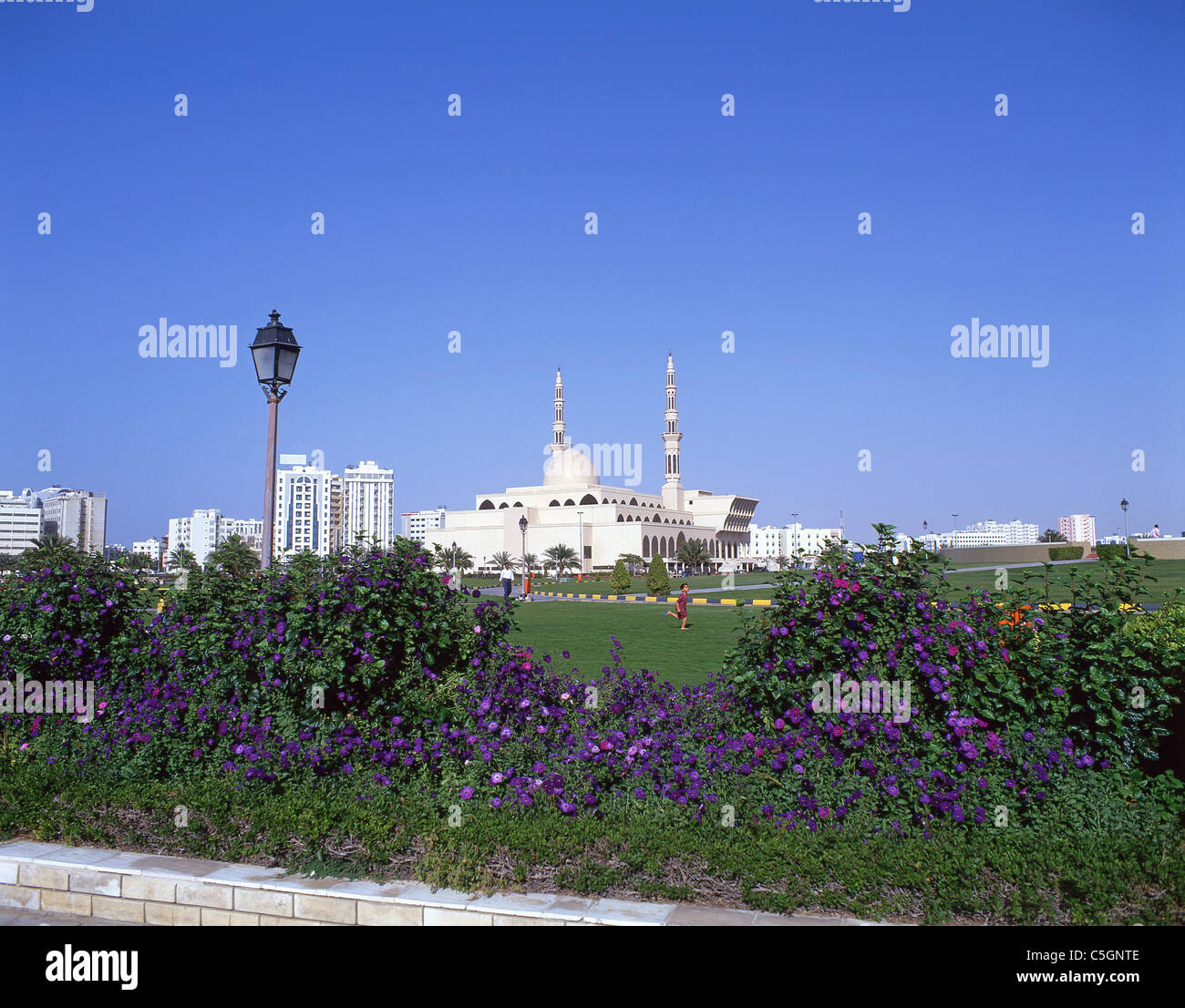 King Faisal Moschea, Al Rolla Square, Sharjah Emirati Arabi Uniti Foto Stock