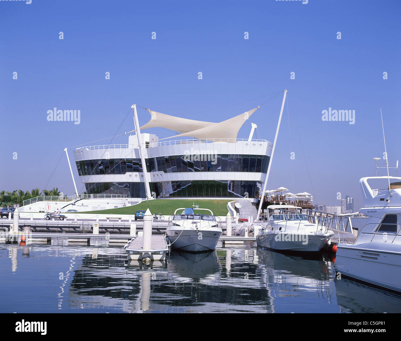 Torrente di Dubai Marina, Dubai Creek di Dubai, Emirati Arabi Uniti Foto Stock