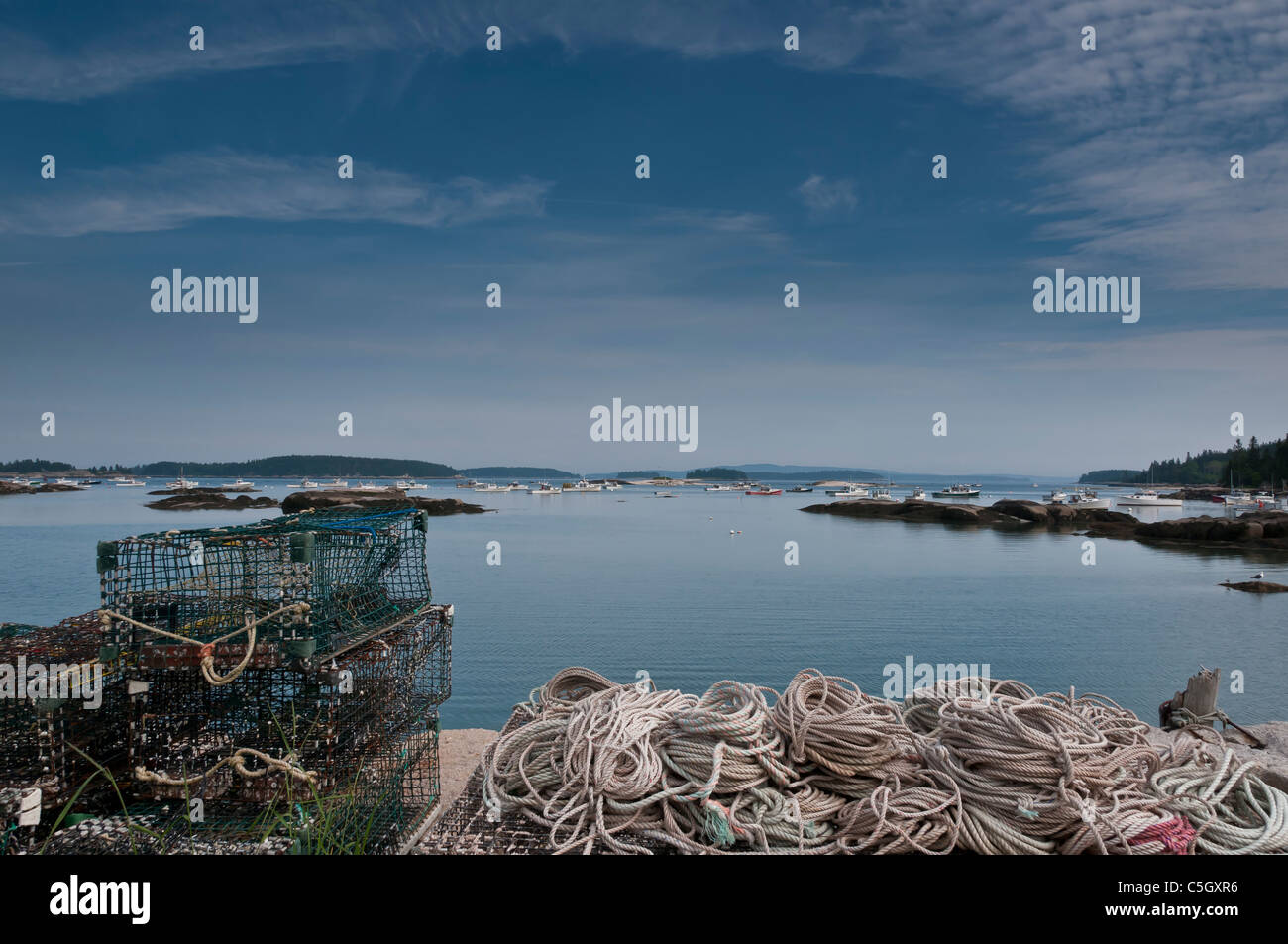 Stonington Maine Harbour Foto Stock